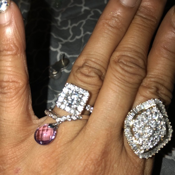 Custom diamond ring , band diamond cocktail ring - Picture 4 of 4